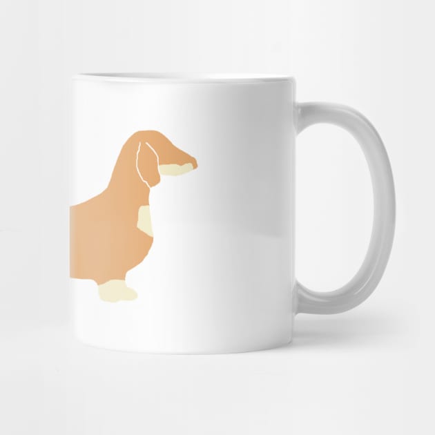 dachshund fawn and cream silhouette by Wanderingangel